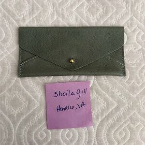 Seafoam Green Leather Wallet